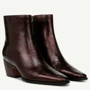 Franco Sarto Vivian Bootie In Metallic Brown Leather